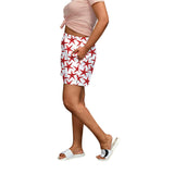 Red Starfish Boxer Shorts For Women