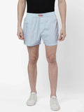 Sky Blue Solid Boxer Shorts for Men