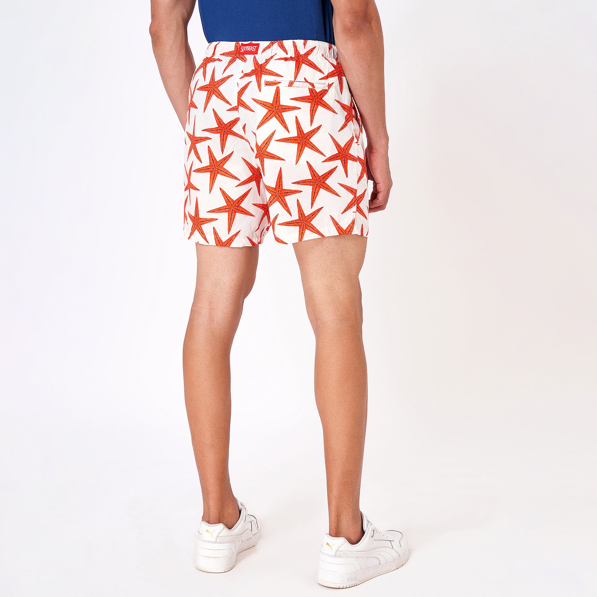 Red Starfish Boxer Shorts For Men