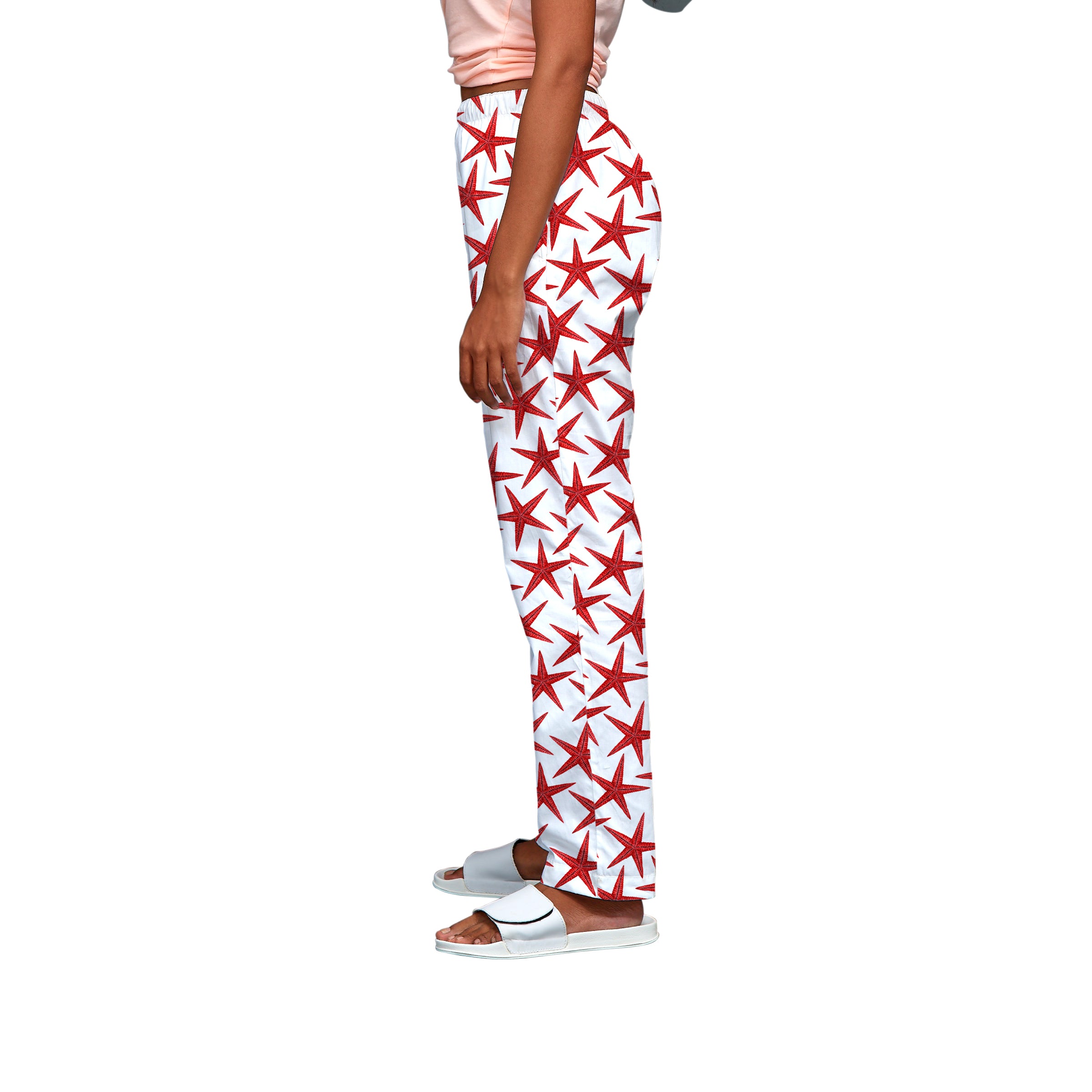 Red Starfish Pyjama For Women