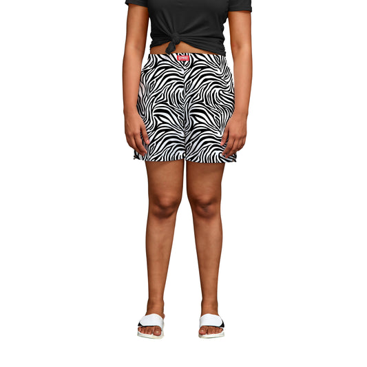 Zebra Skin Boxer Shorts For Women 2600