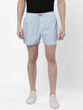 Sky Blue Solid Boxer Shorts for Men