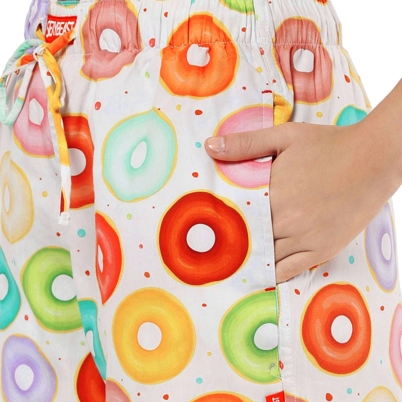 Donuts Boxer Shorts For Women