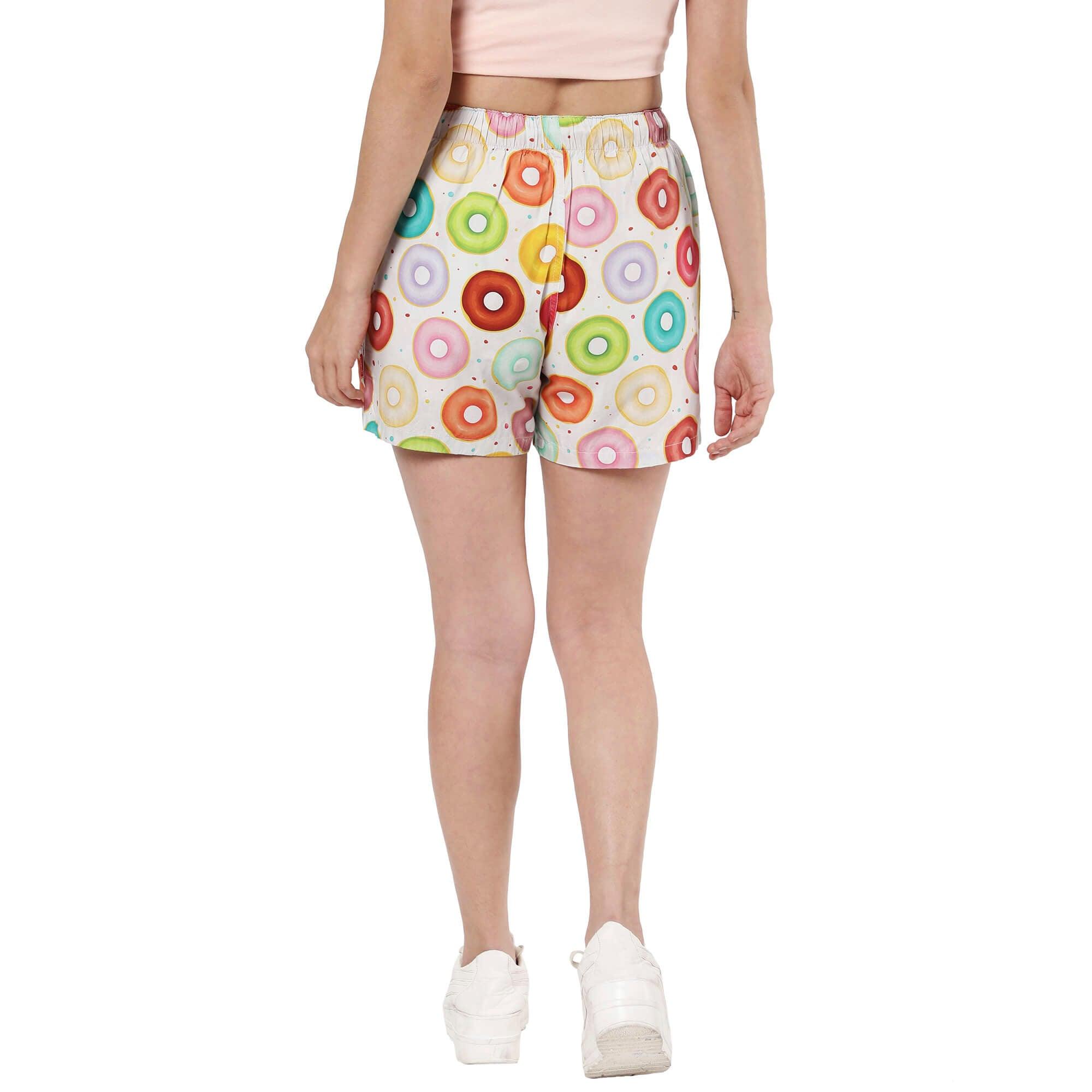 Donuts Boxer Shorts For Women
