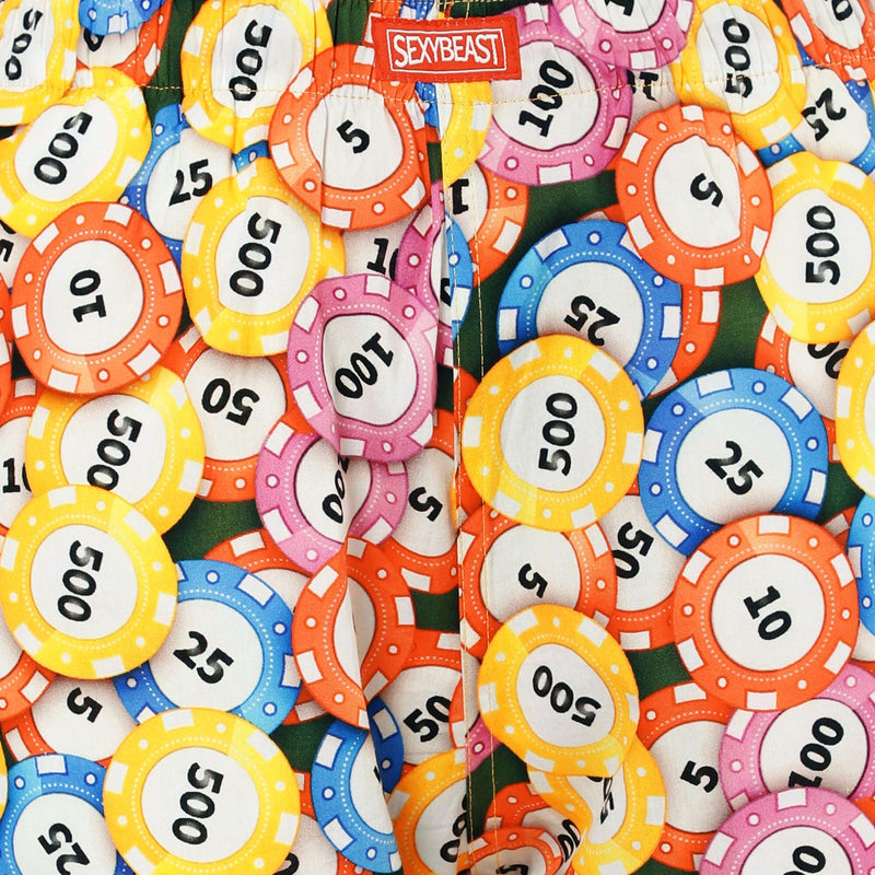 Poker Chips Boxer Shorts For Women