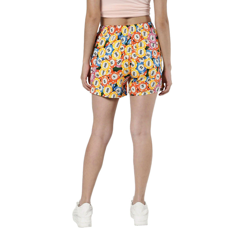 Poker Chips Boxer Shorts For Women