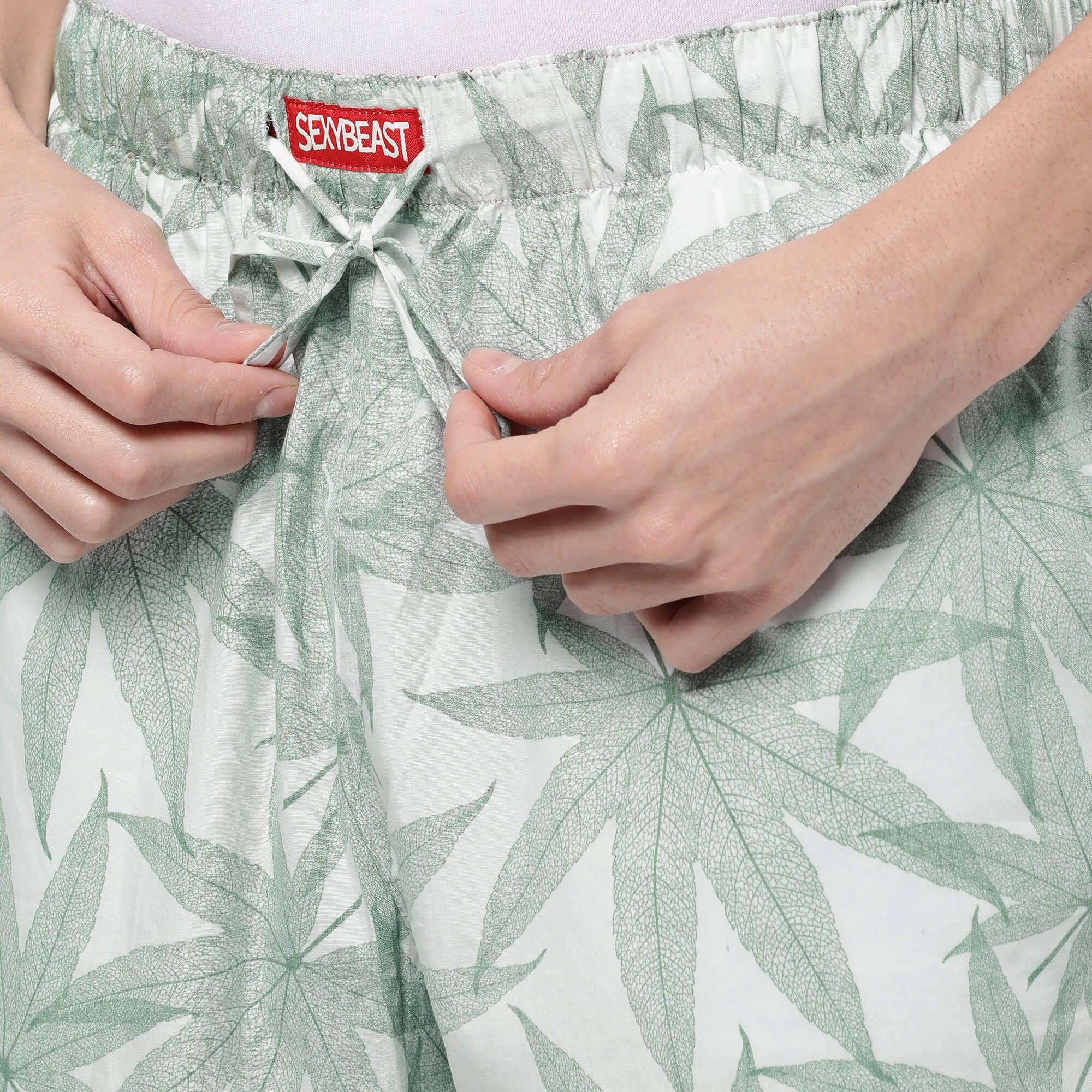 Green Leaf Pyjamas For Men