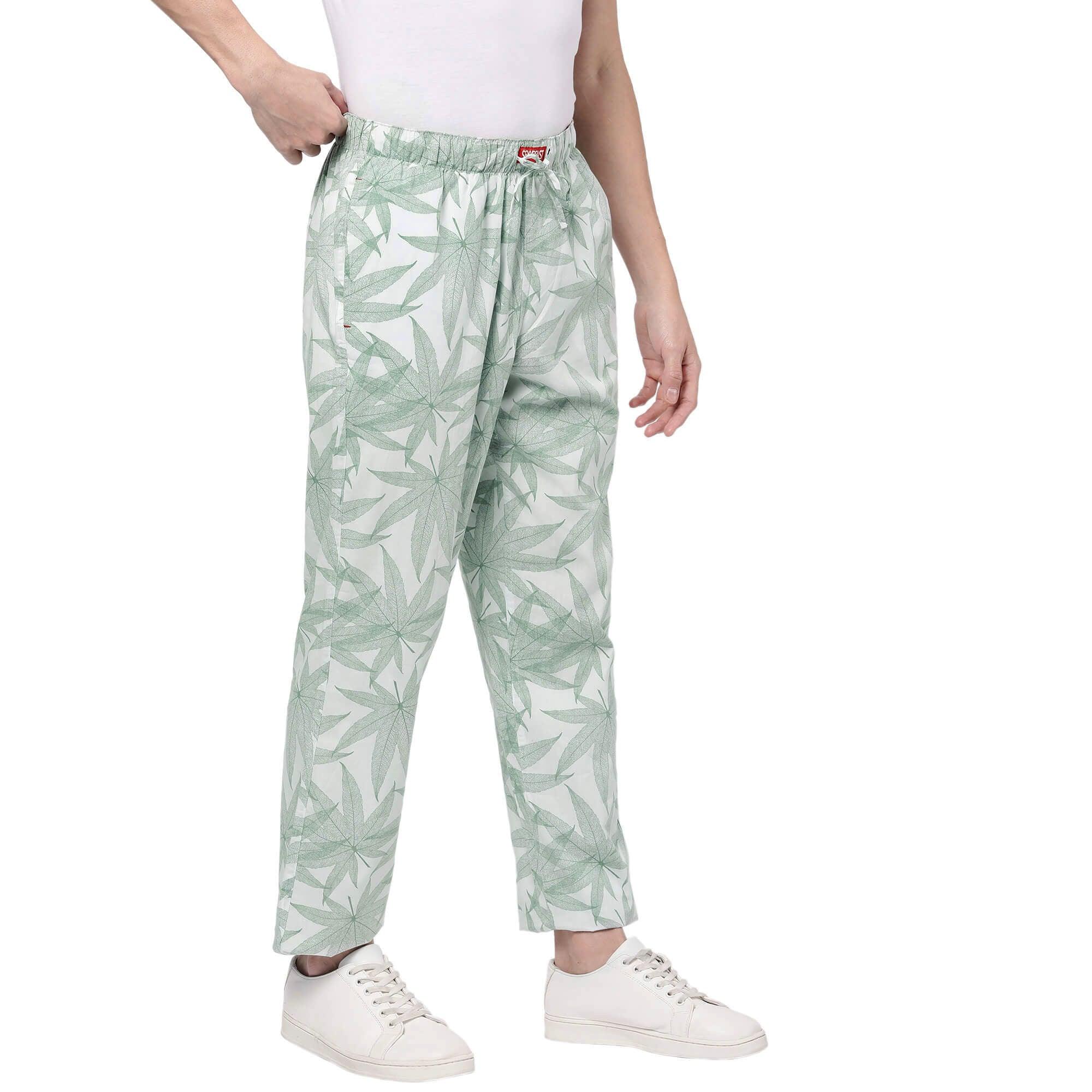 Green Leaf Pyjamas For Men