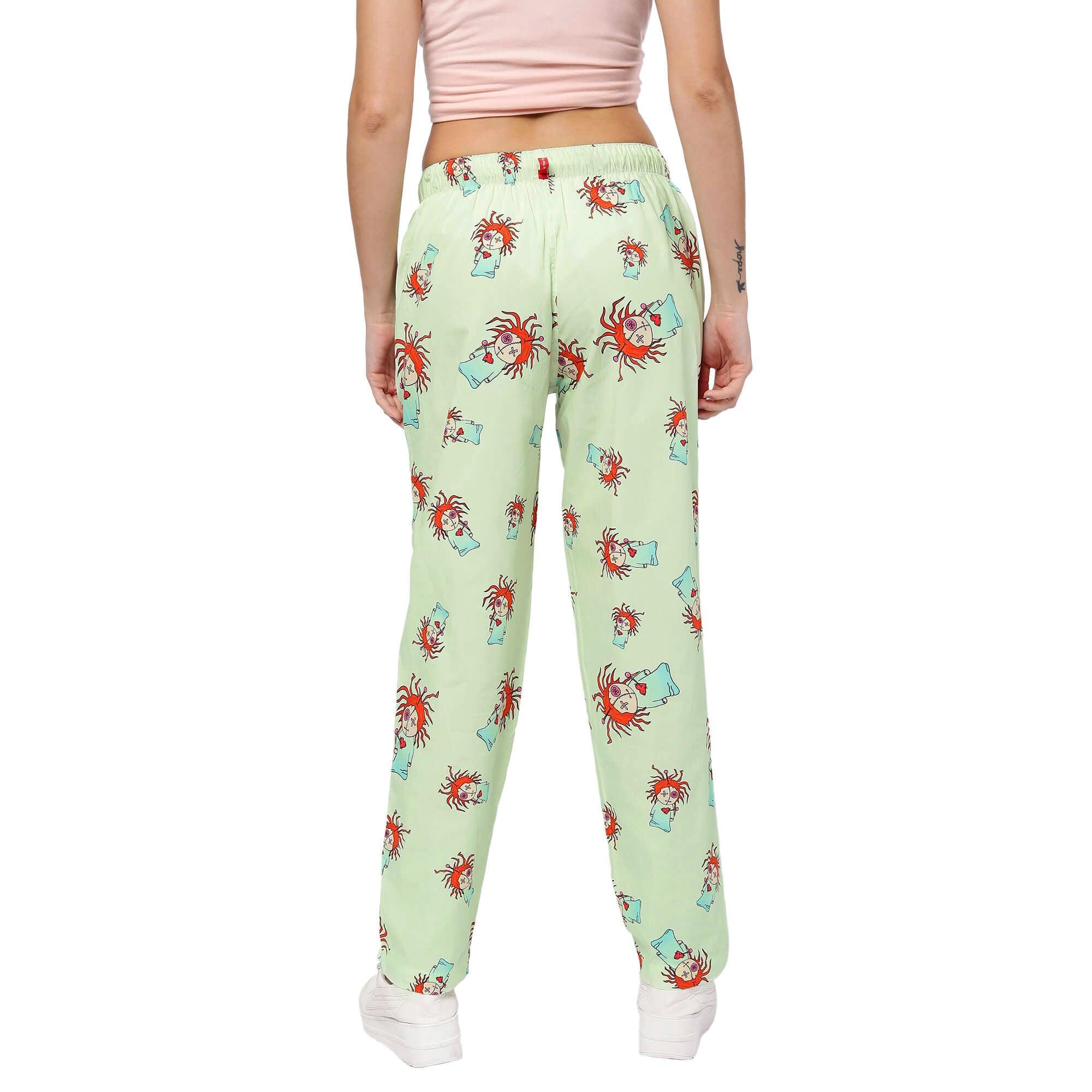 Green Voodoo Dolls Pyjamas For Women