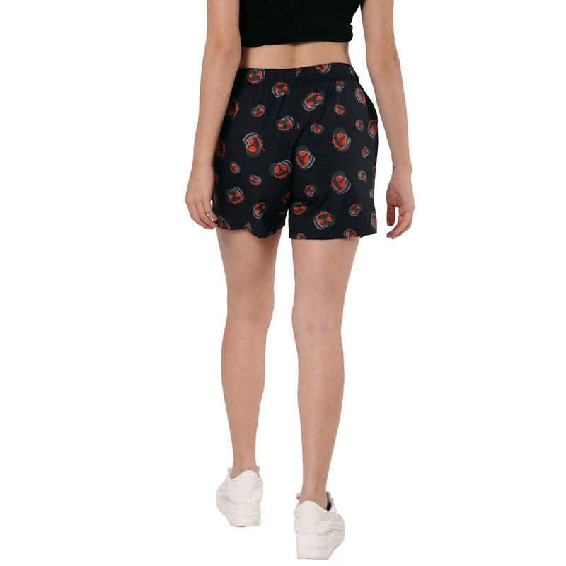 Halloween Pumpkins Boxer Shorts For Women
