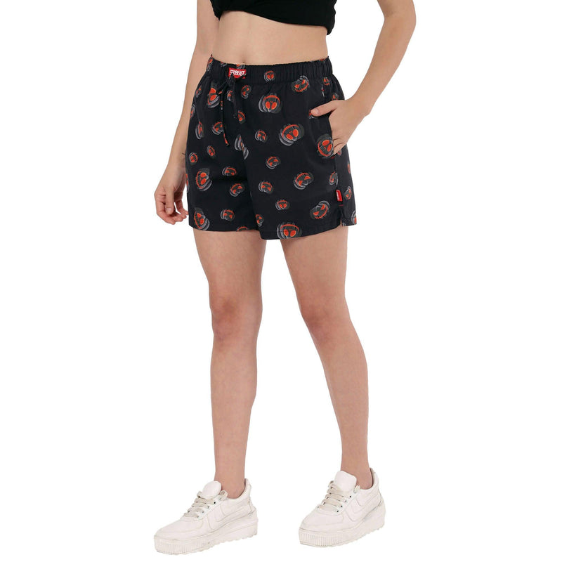 Halloween Pumpkins Boxer Shorts For Women