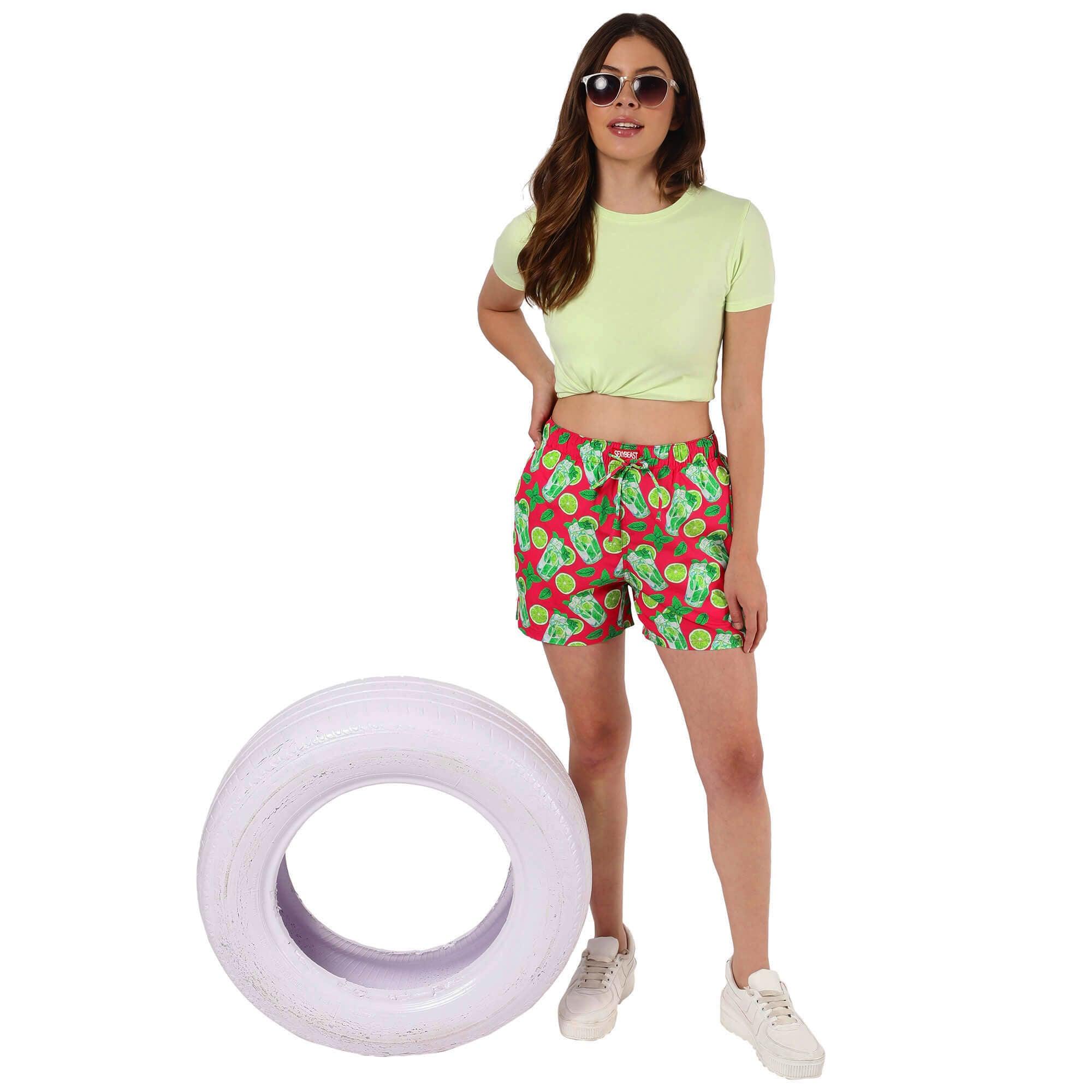 Mojito Cocktails Boxer Shorts For Women