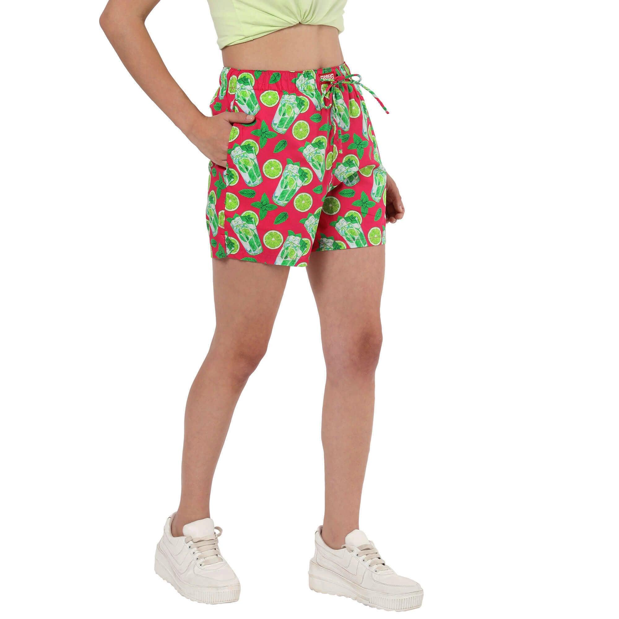 Mojito Cocktails Boxer Shorts For Women