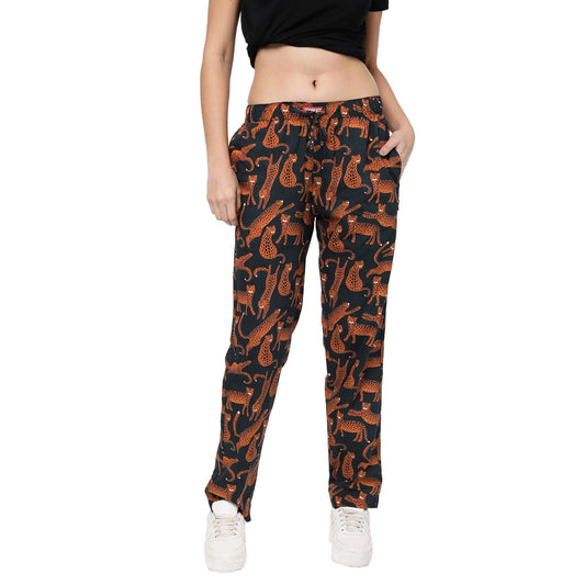 Midnight Leopards Pyjamas For Women 2000