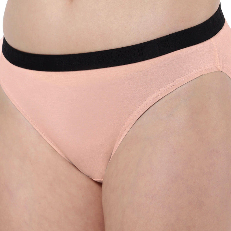 Baby Pink Bikini Briefs For Women