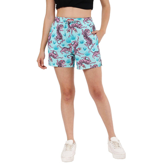 Pink Tigers Boxer Shorts For Women 2000