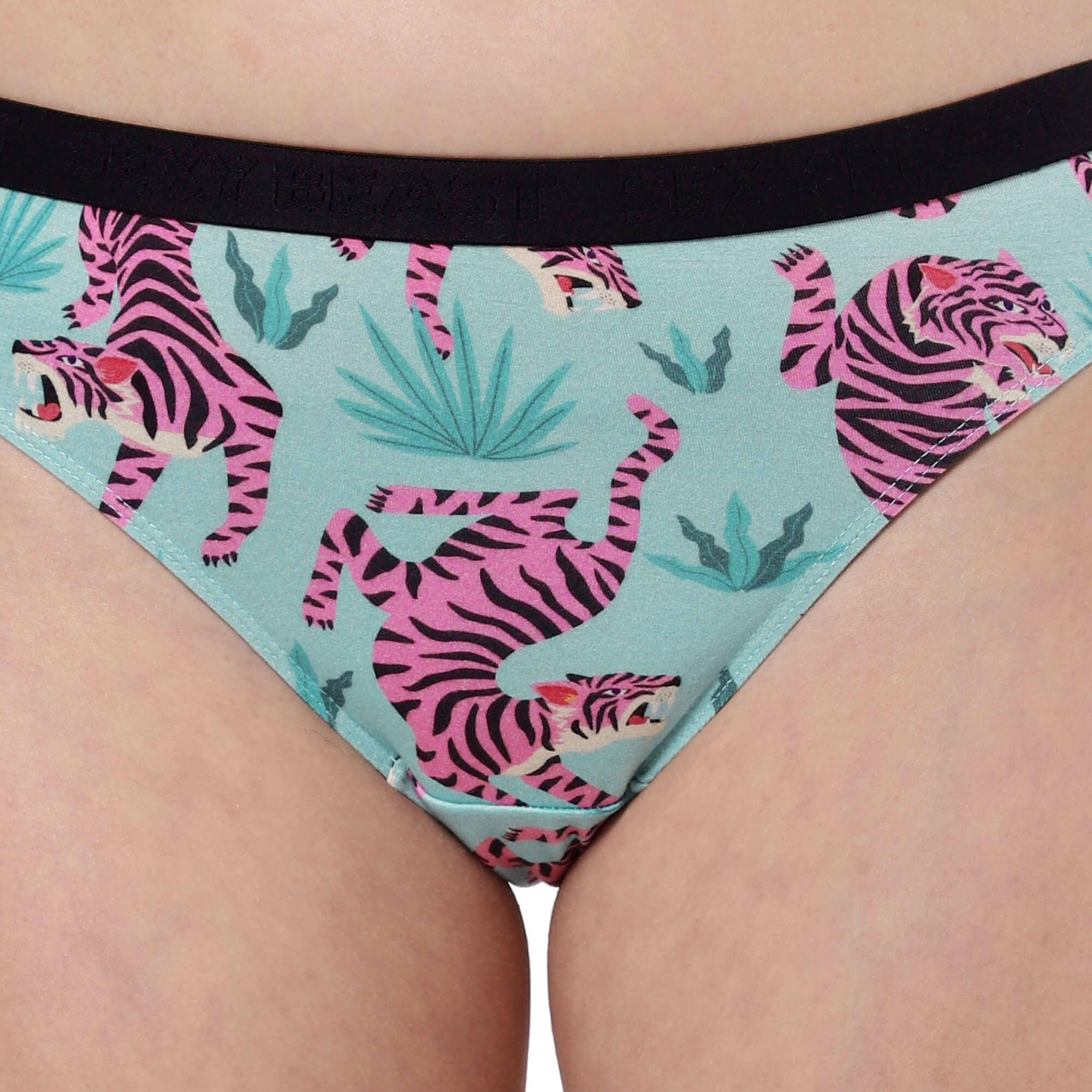 Pink Tigers Bikini Briefs For Women