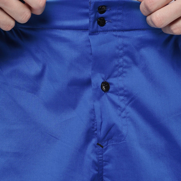 Blue Solid Shorts