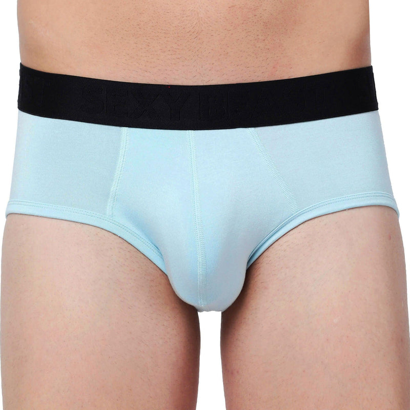 Bubblegum Sky Blue Solid Mens Briefs