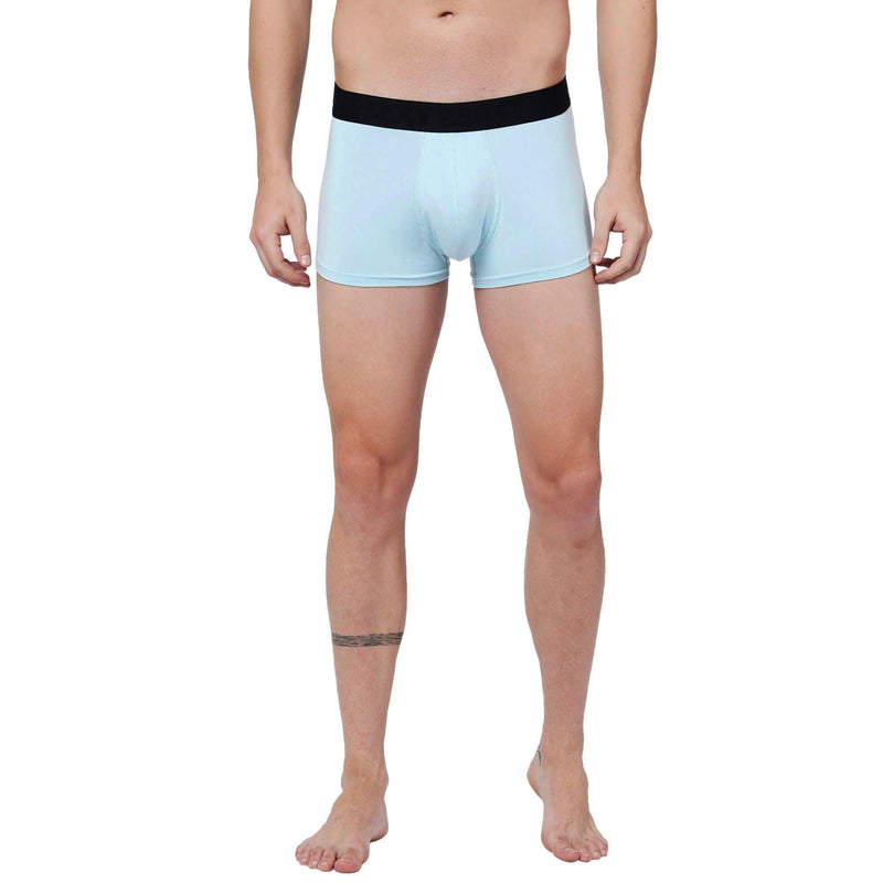 Bubblegum Sky Blue Solid Mens Sexy Trunks