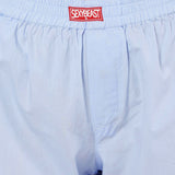 Sky Blue Solid Boxer Shorts for Ladies