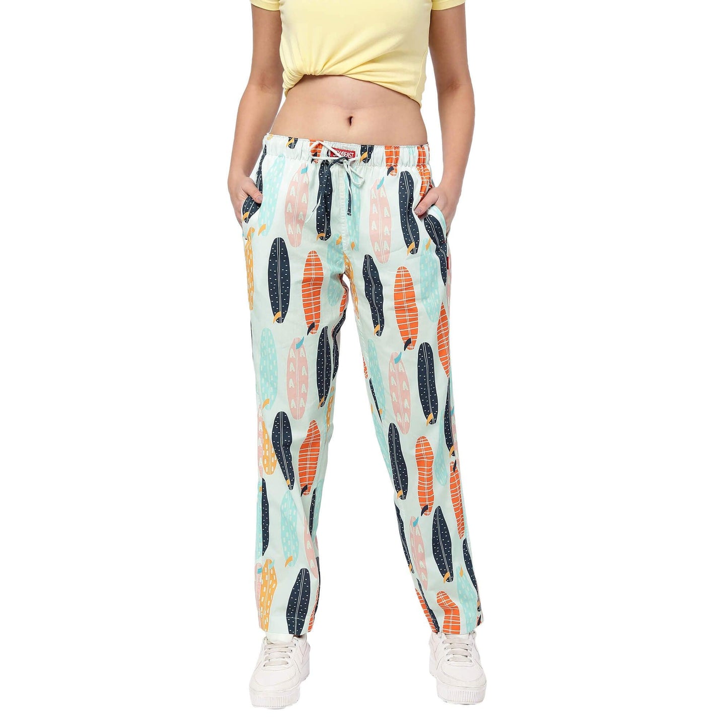 Surf Board Printed Cotton Pyjamas For Women