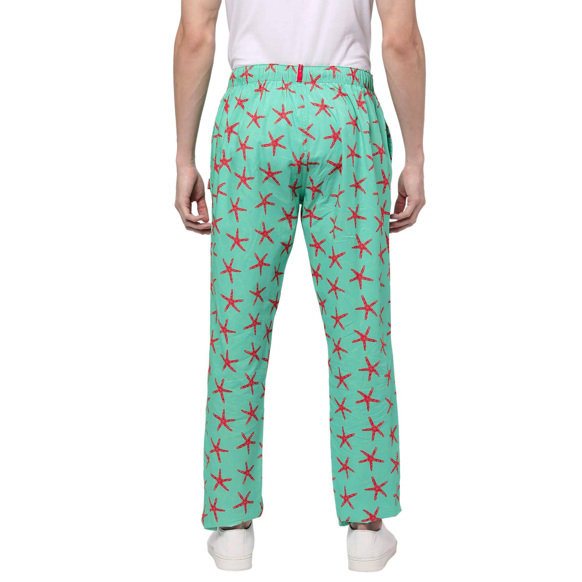 Green Starfish Pyjamas For Men