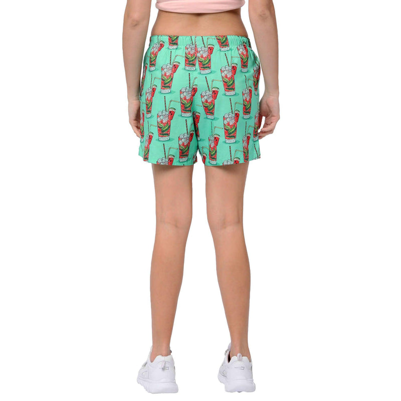 Watermelon Cocktails Boxer Shorts For Women