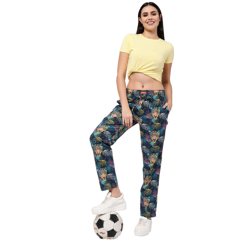 Wild Forest Leopard Printed Women's Pyjamas Online India