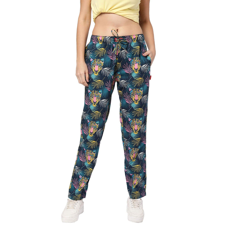 Wild Forest Leopard Cotton Pyjamas For Women