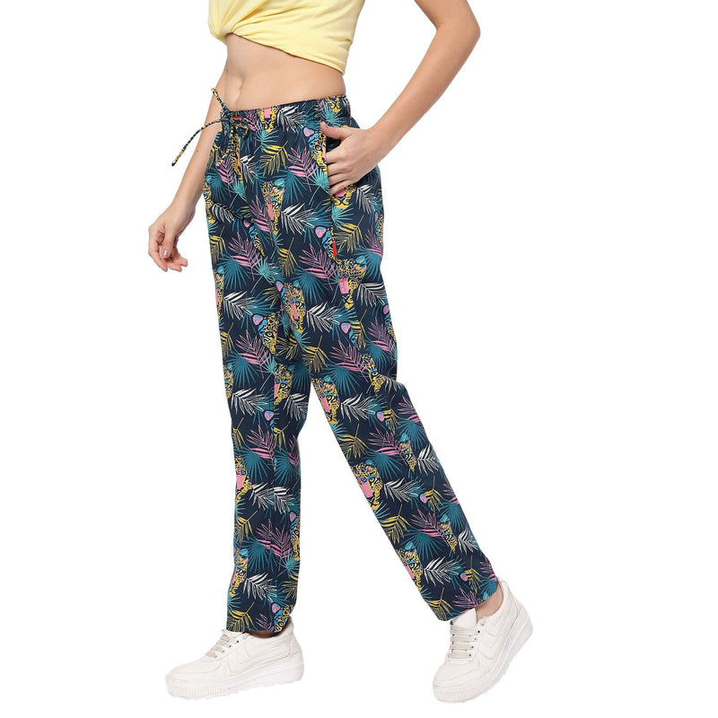 Wild Forest Leopard Pajama For Women's