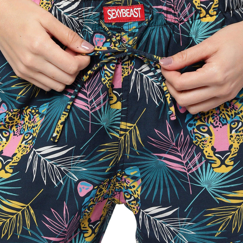 Wild Forest Leopard Printed Women's Pyjamas Online India