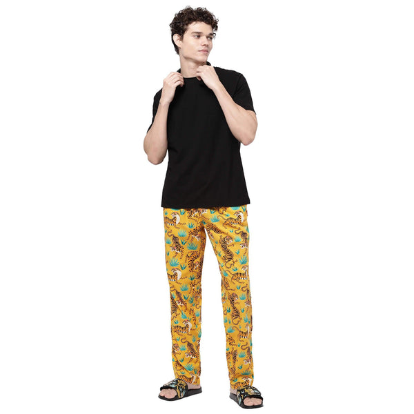 Yellow Tigers Pyjamas For Men