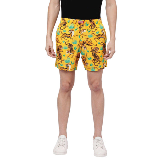 Yellow Tigers Boxer Shorts For Men 2000