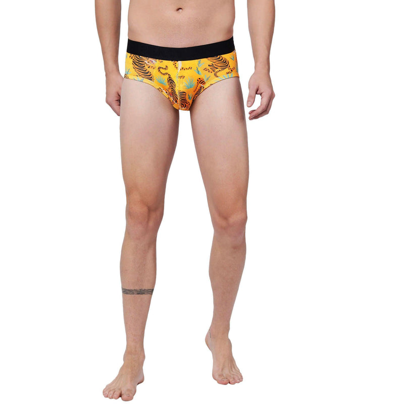 Yellow Tiger Briefs For Men