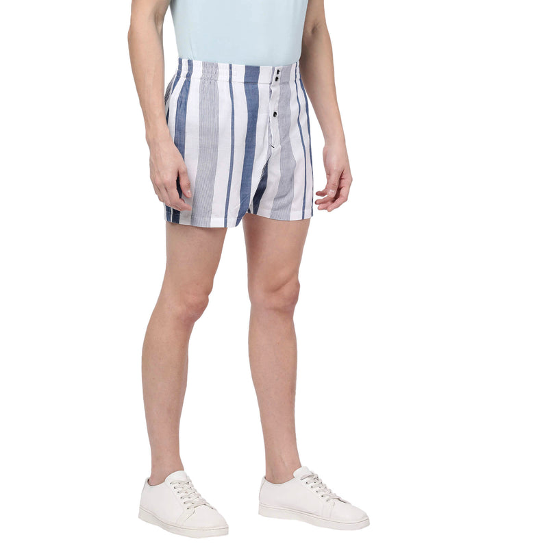 Blue Multi Stripes Shorts for Men