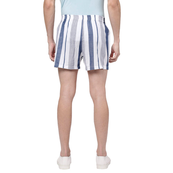 Blue Multi Stripes Shorts for Men