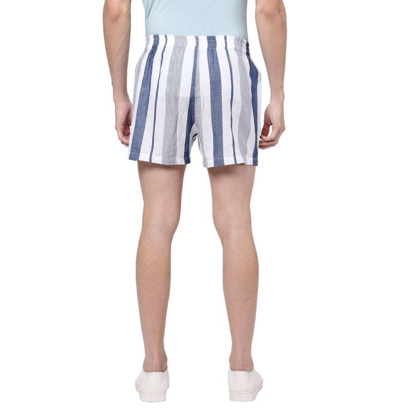 Blue Multi Stripes Shorts for Men