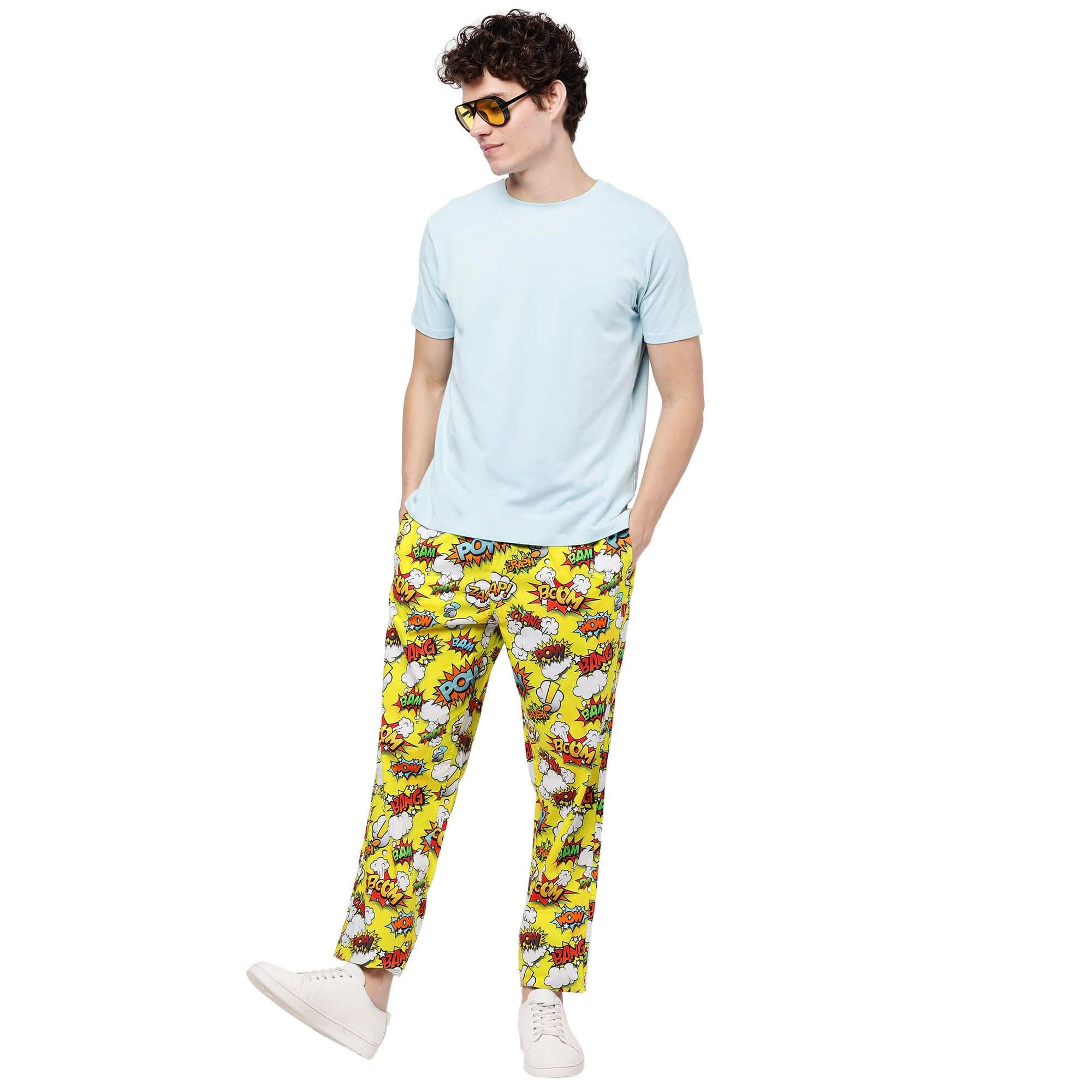 Comic Pow Printed Pyjamas for Men