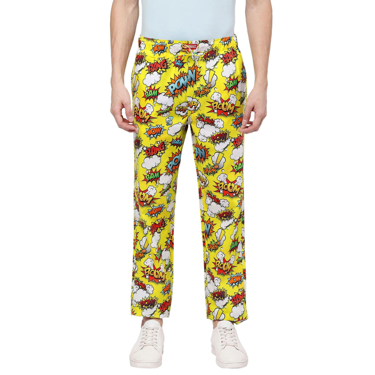 Comic Pow Cool Funky Stylish Printed Pyjamas for Men