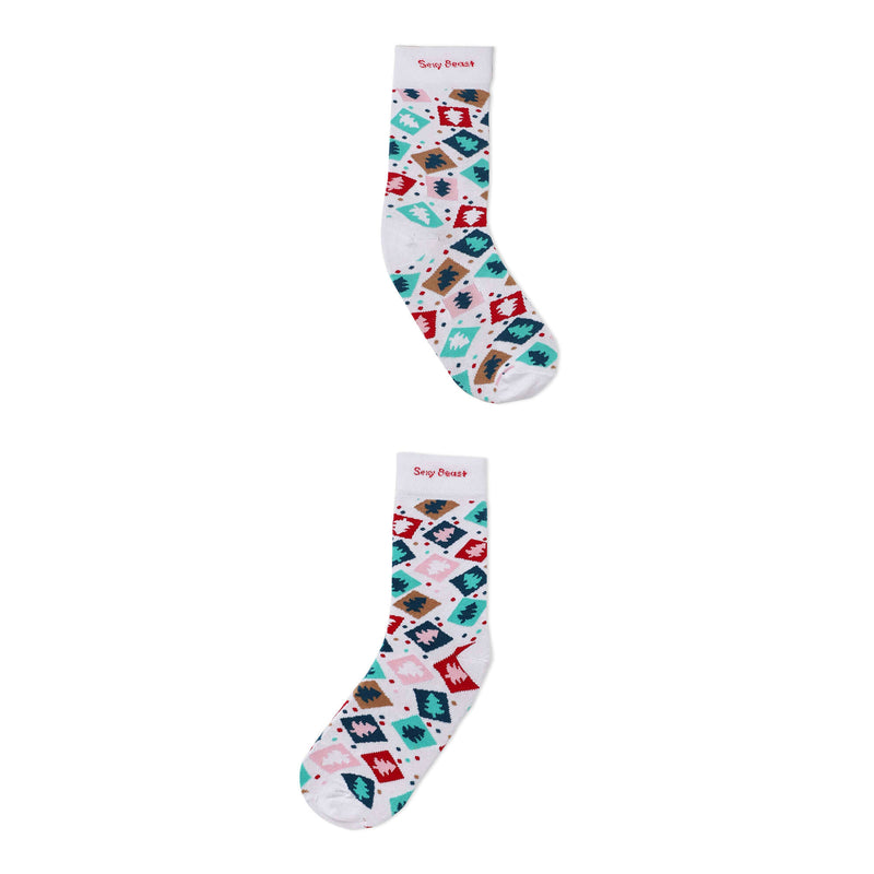 Christmas tree printed sliders for men