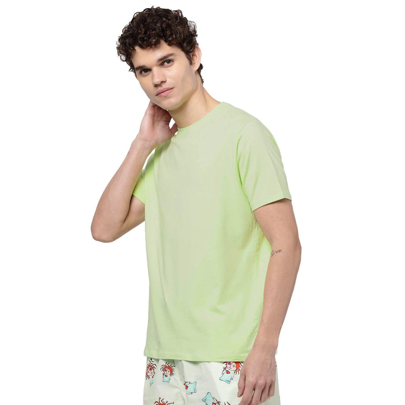 Yellow Solid T-Shirt for Men