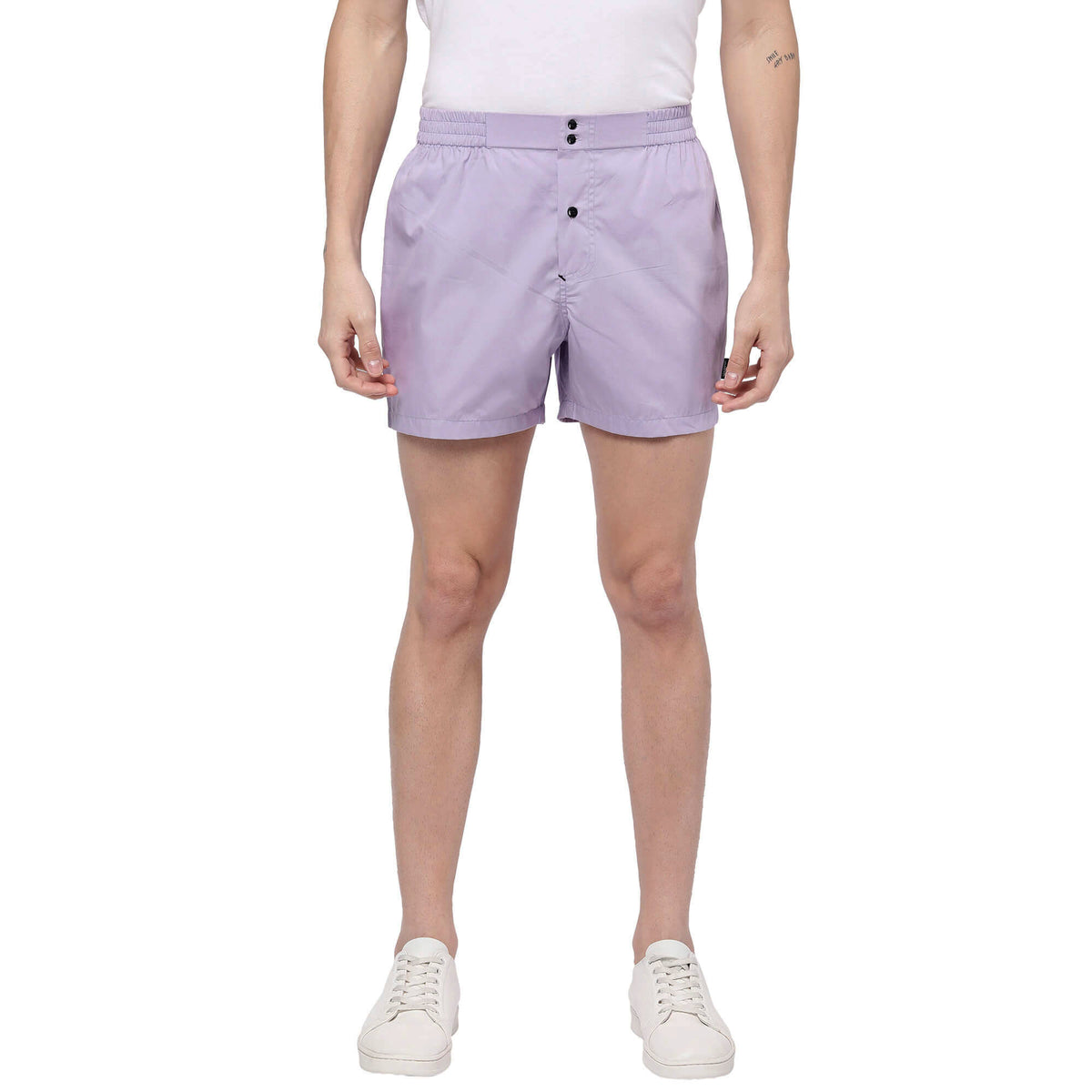 Lavender Solid Shorts for Men