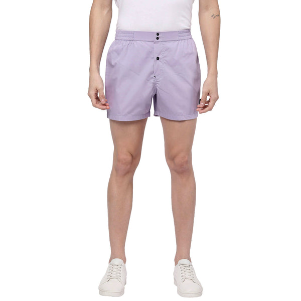 Lavender Solid Shorts for Men