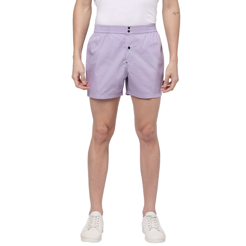 Lavender Solid Shorts for Men
