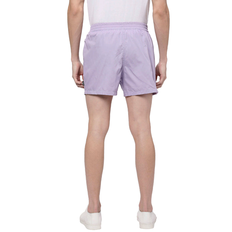 Lavender Solid Shorts for Men