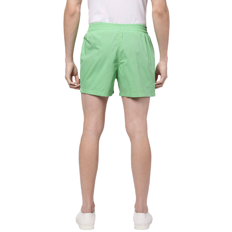 Mint Green Solid Shorts for Men
