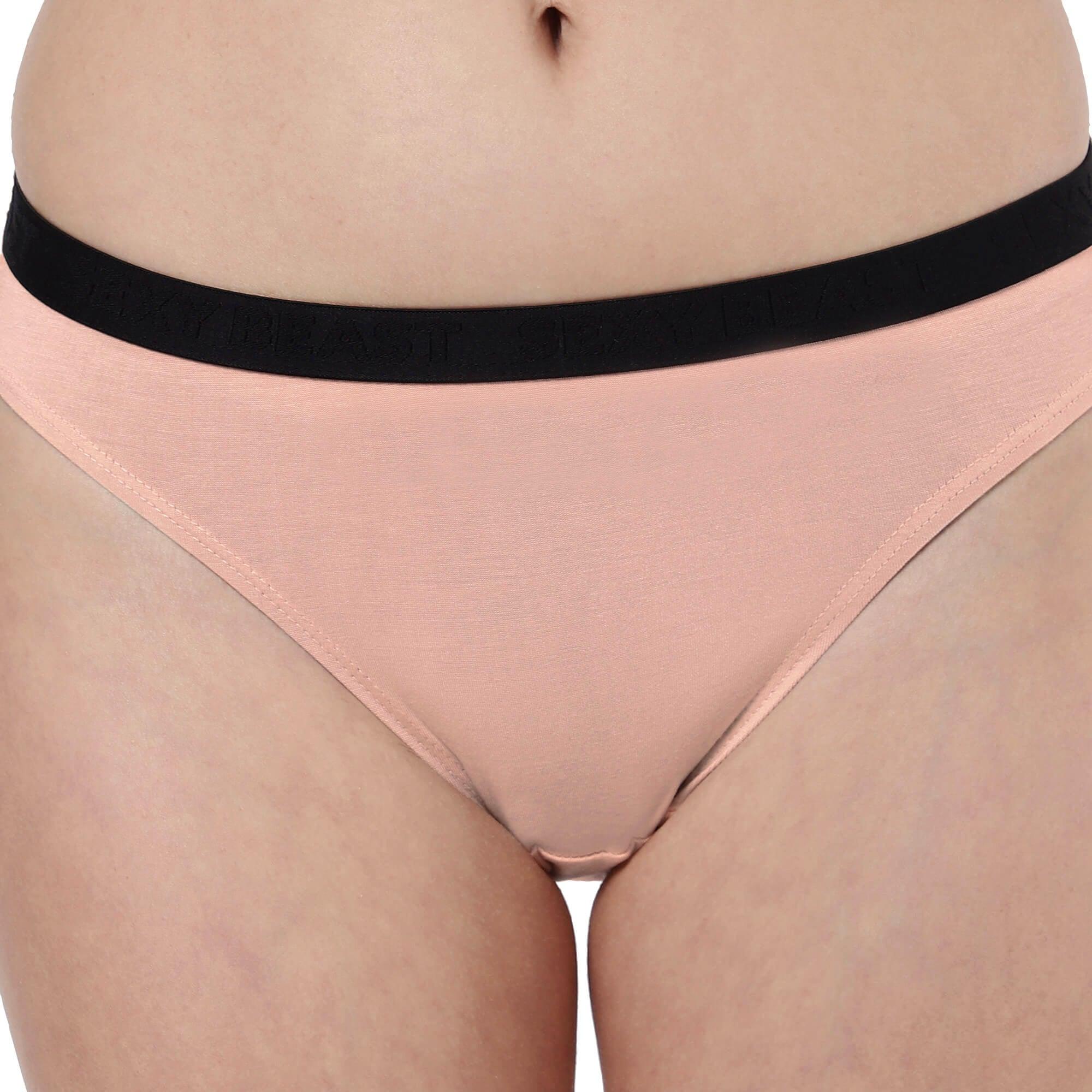 Solid Bikini Briefs for Women