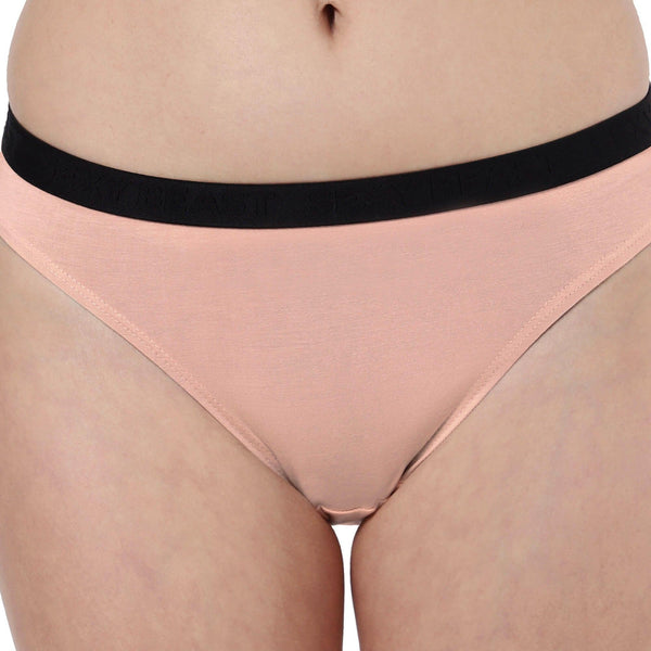 Solid Bikini Briefs for Women