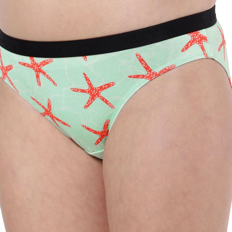 Printed Bikini Briefs for Women